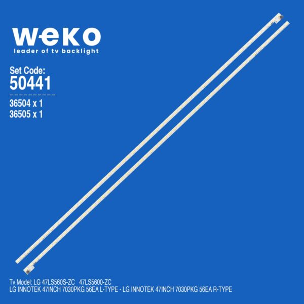 5441 36504X1 36505X1 LG INNOTEK 47INCH 7030PKG 56EA 2 ADET LED BAR 5PİN (56LED)