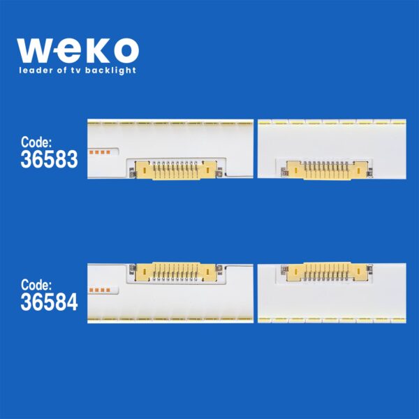 5464 36583X1 36584X1 SAMSUNG_2014SVS48_7032SNB_U8500 2 ADET LED BAR ÇİFT SOKET - Görsel 2