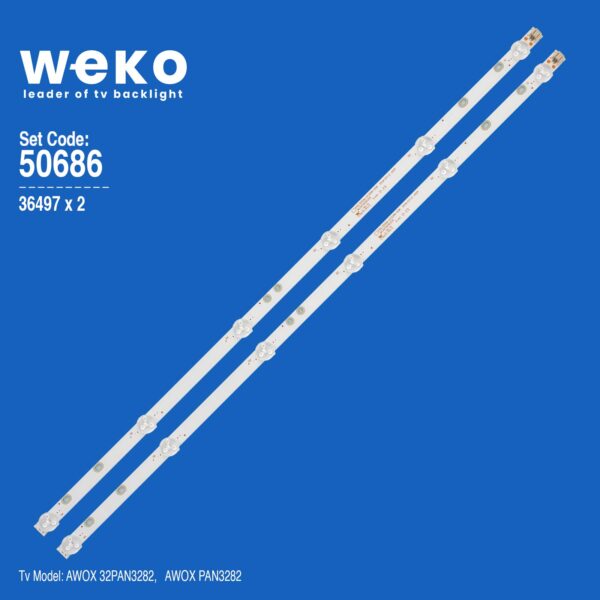 5686 36497X2 XMNJ32D06-ZC22AG-03A 303XM320032A 2 ADET LED BAR (3V6LED58,7CM)