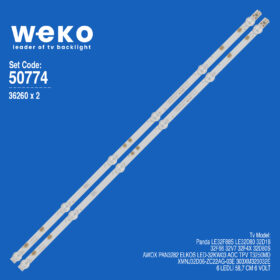 5774 36260X2 XMNJ32D06-ZC22AG-03E 303XM320032E 2 ADET LED BAR (6V6LED58,6CM)