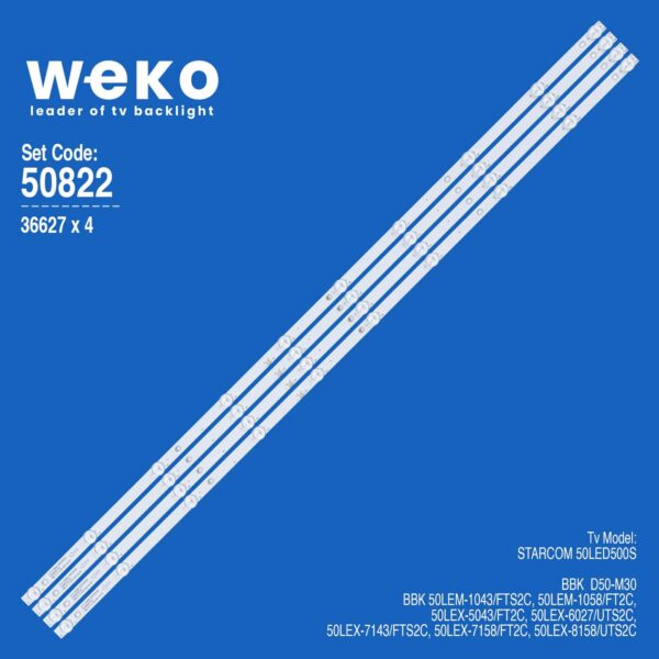 5822 36627X4 JS-D-JP50DM-A101EC ((81112) 80510)  E50DM1000/FHD  4 ADET LED BAR 6V