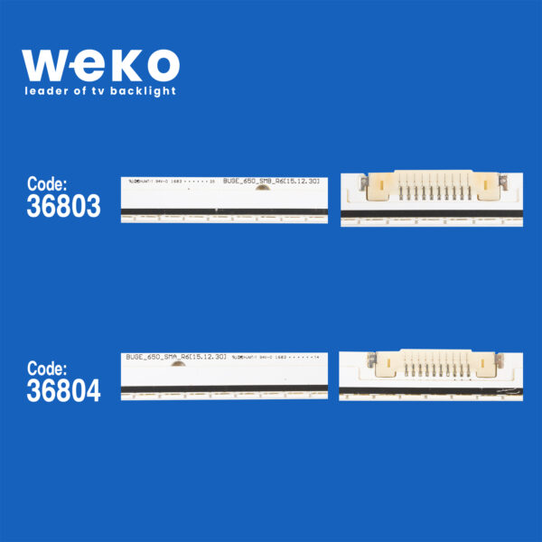 5997 36803X2 36804X2 VH80M-650SMA/B 4 ADET LED BAR (52LED) - Görsel 2