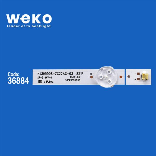 6091 36884X3 KJ395D08-ZC22AG-03 8S1P 303KJ395038 3 ADET LED BAR - Görsel 2