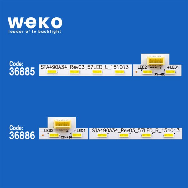 6092 36885X1 36886X1 STA490A34_REV03_57LED_L/R_151013 2 ADET LED BAR (57LED) - Görsel 2