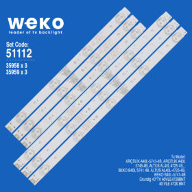 6112 35958X3 35959X3 SW40D09L/R 6 ADET LED BAR
