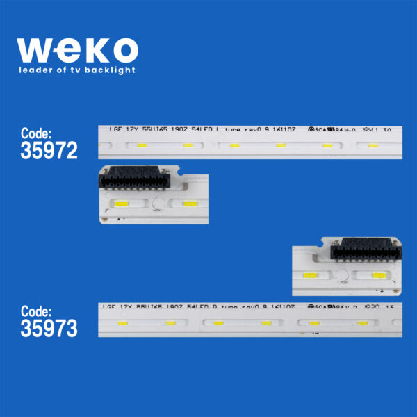 6177 35972X1 35973X1 LGE 17Y 55UJ65 1907 54LED L/R 2 ADET LED BAR (54LED) - Görsel 2