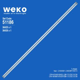 6186 36425X1 36426X1 CRH-HE4640142403L R28H 2 ADET LED BAR (72LED)