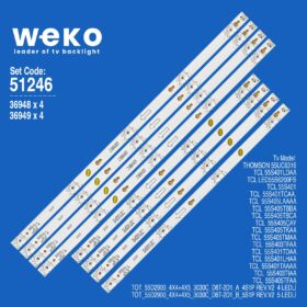 6246 36948X4 36949X4  TOT_55D2900_4X4+4X5_3030C_D6T-2D1_A/B  8 ADET LED BAR