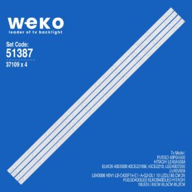 6387 37109X4 LB43006 V0V1 LB-C430F14-E1- A-G2-DL1  4 ADET LED BAR