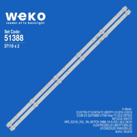 6388 37110X2 HRS_SQY32_2X6_ 2W_MCPCB 12MM_V4  2 ADET LED BAR (3V6LED56,5CM)