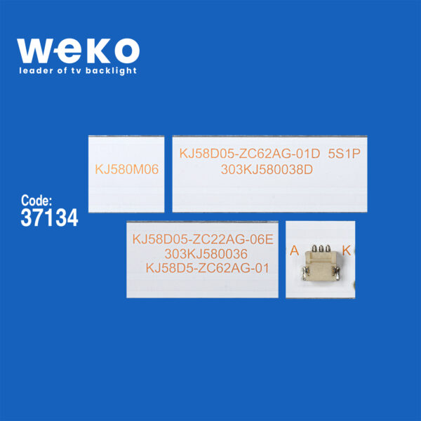 6406 37134X10 KJ58D05-ZC22AG-06E 303KJ580036E  10 ADET LED BAR - Görsel 2