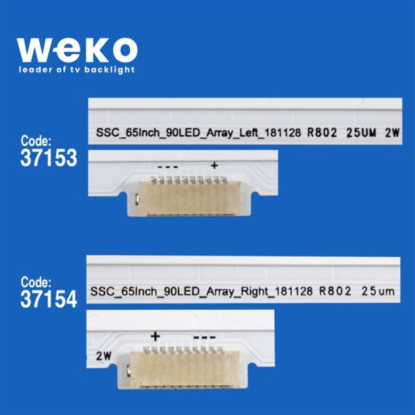 6426 37153X1 37154X1 SSC_65İNCH_90LED_ARRAY_LEFT/RIGHT_181128  2 ADET LED BAR (90LED) - Görsel 2