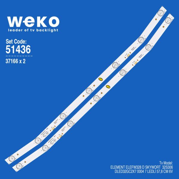 6436 37166X2 DLED32GC2X7 0004  2 ADET LED BAR
