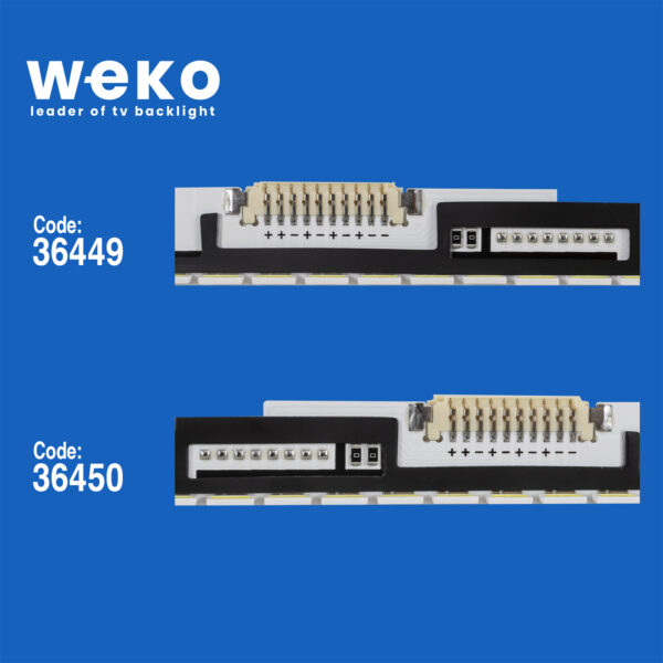 6510 36449X1 36450X1 55SNB 3D-7032LED-MCPCB-L V1LE-550SMA-R3 2 ADET LED BAR (80LED) - Görsel 2