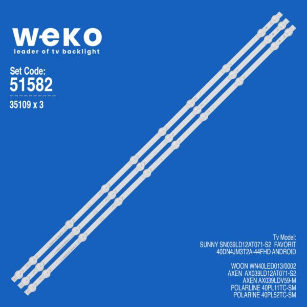 6582 35109X3 JL.D390A1235-081BS-M  3 ADET LED BAR