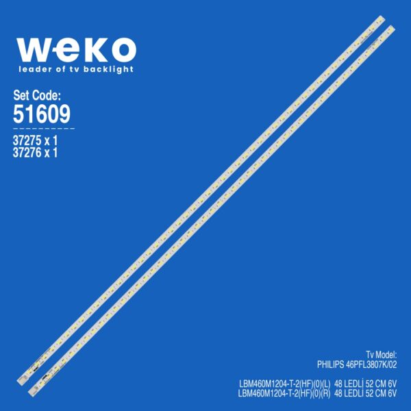 6609 37275X1 37276X1 LBM460M1204-T-2  2 ADET LED BAR (48LED)