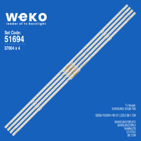 6694 37004X4 S2Q6-700SM1-R0 4 ADET LED BAR TWO COLOR (İKİ RENK) (37LED)