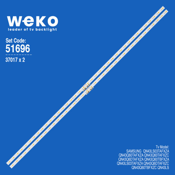 6696 37017X2 V0T6-430SM0-R0 2 ADET LED BAR TWO COLOR (İKİ RENK) (38LED)