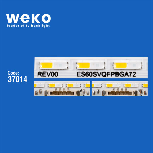 6700 37014X2 BN96-52590A REV00 ES60SVQFPBGA72 2 ADET LED BAR ÇİFT SOKET (72LED) - Görsel 2