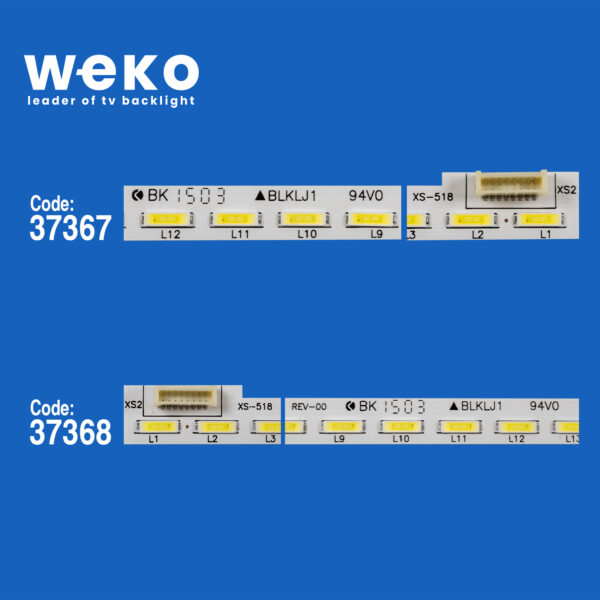 6712 37367X1 37368X1 KONKA KDL49XS716AN L/R  2 ADET LED BAR (56LED) - Görsel 2