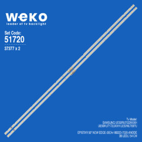 6720 37377X2 EPISTAR 50 NEW EDGE-38EA-180223-7020-ANODE  2 ADET LED BAR (38LED)