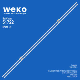 6722 37379X2 4C-LB6584-HR06K 7016 84EA  2 ADET LED BAR  (MAVİ IŞIK ÇİFT SOKET) (84LED)