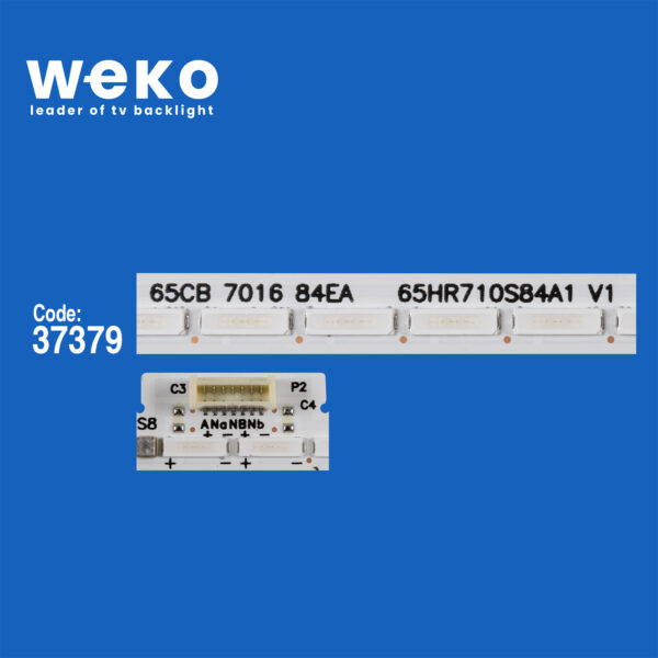 6722 37379X2 4C-LB6584-HR06K 7016 84EA  2 ADET LED BAR  (MAVİ IŞIK ÇİFT SOKET) (84LED) - Görsel 2