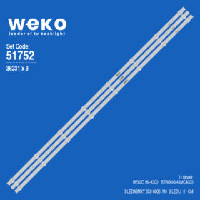 6752 36231X3 DLED43MXY 3X8 0006  M6  3 ADET LED BAR