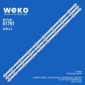6761 35706X3 LG INNOTEK 32INCH_10EA FUNAI REV.A  3 ADET LED BAR