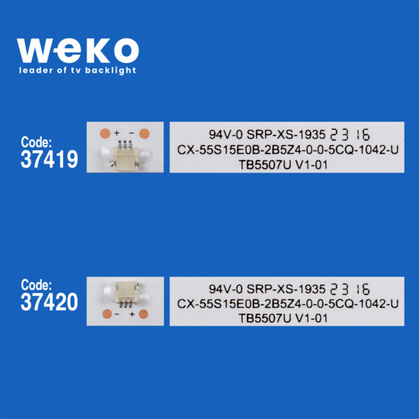 6771 37419X10 37420X10 TB5507U V0_01/TB5507U V1_01 20 ADET LED BAR - Görsel 2