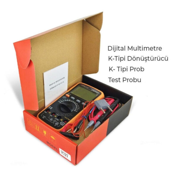 VC-97 AC-DC ÖLÇER DİJİTAL ÖLÇÜ ALETİ - Görsel 5