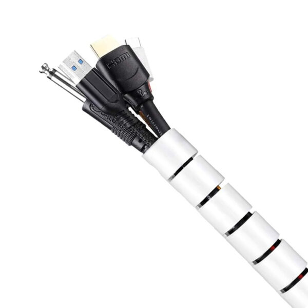PM-5730 KABLO TOPLAYICI SPİRAL 22 MM BEYAZ (1 METRE FİYATI) - Görsel 2