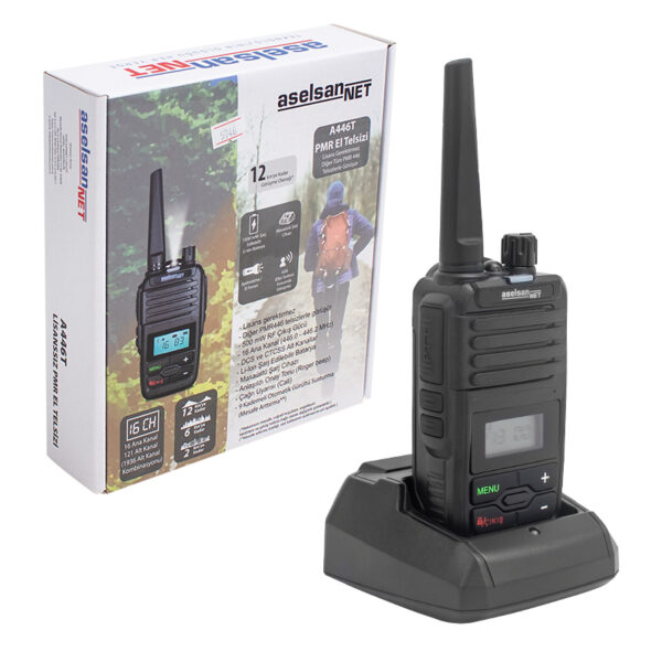 ASELSAN A446T VOX ÖZELLİKLİ 16 KANAL EKRANLI TEKLİ SET EL TELSİZİ (12 KM)(PMR 446 SERİ UYUMLU) - Görsel 3