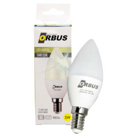 ORB-5WS C37 E14 4.8 WATT 425 LÜMEN SARI TASARRUFLU AMPÜL