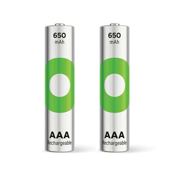 650 MAH R03 AAA ŞARJLI 2Lİ İNCE KALEM PİL GP65AAAHCER21-2TLB2 (GPRHCH63E041 - Görsel 2