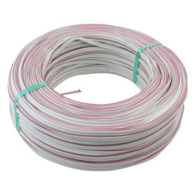 2X0.75 BEYAZ KIRMIZ KODLU 100 METRE CCA HOPARLÖR KABLOSU (24X0,18*CCA*PVC KAPLI*LEHİM TUTAR)