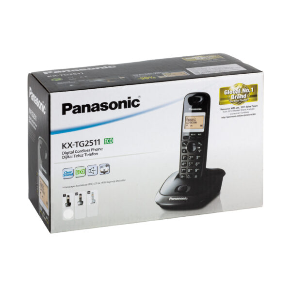 PANASONIC KX-TG2511 DECT SİYAH TELSİZ TELEFON - Görsel 3