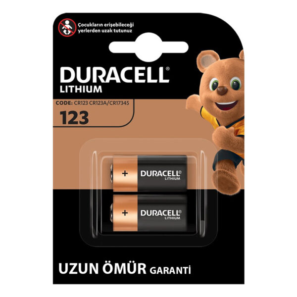 CR123 / CR123A / CR17345 3 VOLT ŞARJLI LİTYUM PİL (2Lİ PAKET)