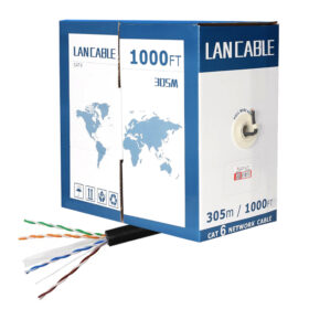PM-8256 23 AWG 0.56 MM CCA 305 METRE DIŞ MEKAN ORTAM SİYAH CAT6 KABLO