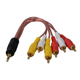 3.5 MM STEREO ERKEK / 6 RCA ERKEK 5+1 KABLO