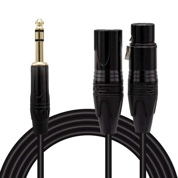 E LD390A CANON ERKEK DİŞİ + 6.3 MM STEREO ERKEK 1.5 METRE KABLO