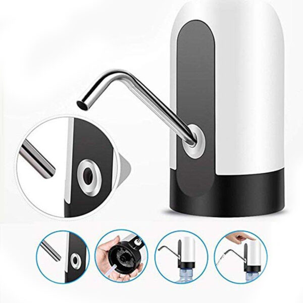 CROWN CRW-1006 USB ŞARJLI OTOMATİK SEBİL DAMACANA SU POMPASI - Görsel 3