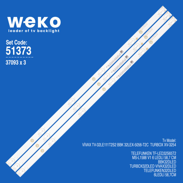 6373 37093X3 MS-L1588 V1  3 ADET LED BAR