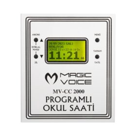 MV-CC2000 USB -20 ADET MP3 FORMATINDA ZİL İSTİKLAL MARŞLI OKUL ZİL SAATİ (ÇAN TAKILABİLİR)
