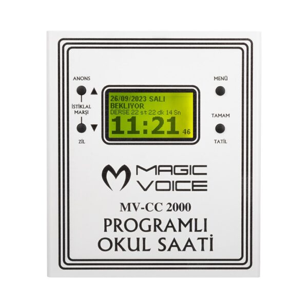 MV-CC2000 USB -20 ADET MP3 FORMATINDA ZİL İSTİKLAL MARŞLI OKUL ZİL SAATİ (ÇAN TAKILABİLİR) - Görsel 2