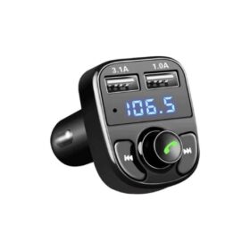 HL-19680 X8 12-24 VOLT FM TRANSMITTER HIZLI ŞARJ DESTEKLİ ÇİFT USB/SD/BLUETOOTH