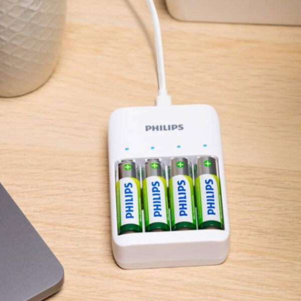 SCB4013NB/00 4LÜ 2 ADET X AAA 700 MAH + 2 ADET X AA 1300 MAH PİLLER DAHİL - PİL ŞARJ CİHAZI - Görsel 3