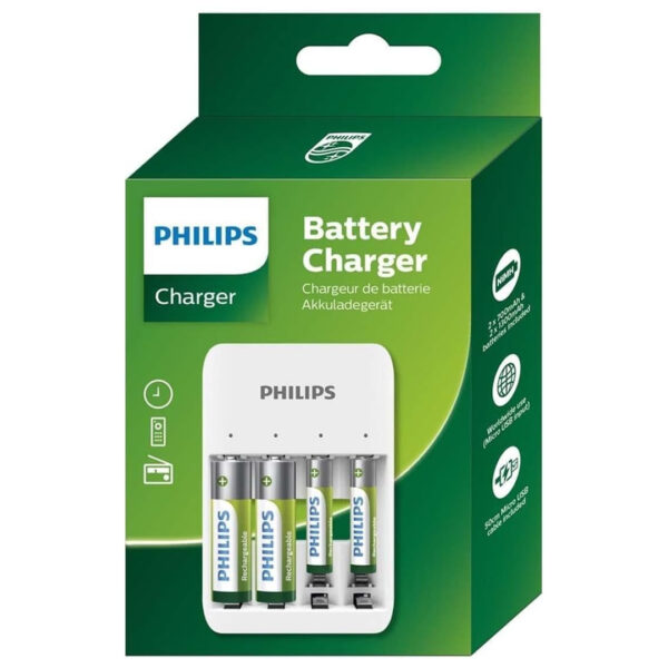 SCB4013NB/00 4LÜ 2 ADET X AAA 700 MAH + 2 ADET X AA 1300 MAH PİLLER DAHİL - PİL ŞARJ CİHAZI - Görsel 4