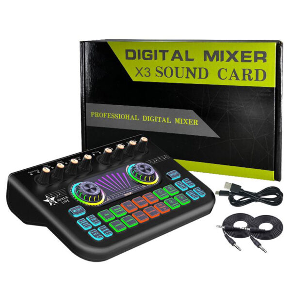 JC-X3 PROFESYONEL DİJİTAL MİXER (SİYAH RENK) 210X130X40MM
