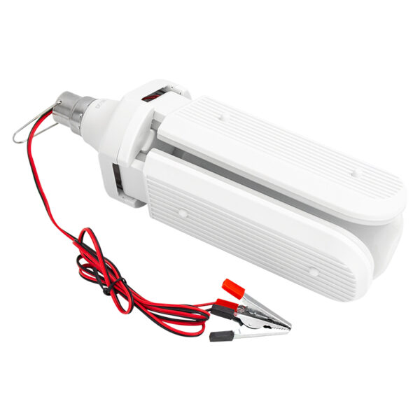 PM-14613 12 VOLT - 60 WATT AKÜ MAŞALI 3 KOLLU PERVANE BEYAZ LED AMPUL - Görsel 3